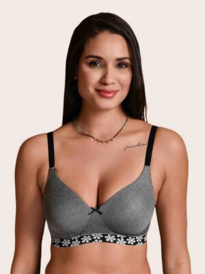 Softdots Floral Bra Full Coverage Lightly Padded