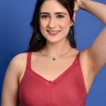 Softdots Women's Non-Padded Full Coverage Cotton Bra with Lace Detail - Rose