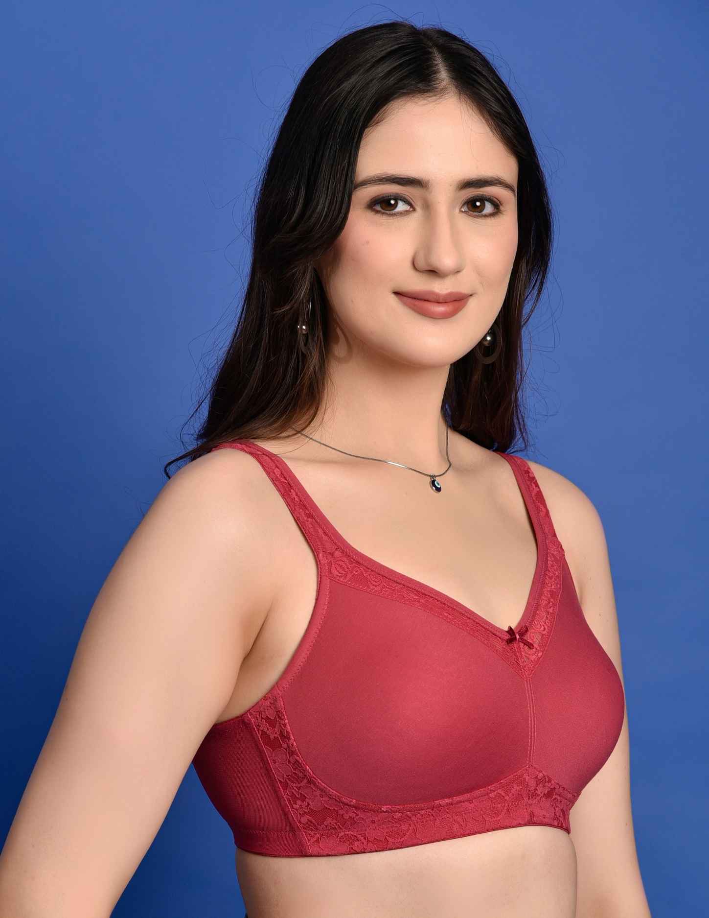 Softdots Women's Non-Padded Full Coverage Cotton Bra with Lace Detail - Image 2