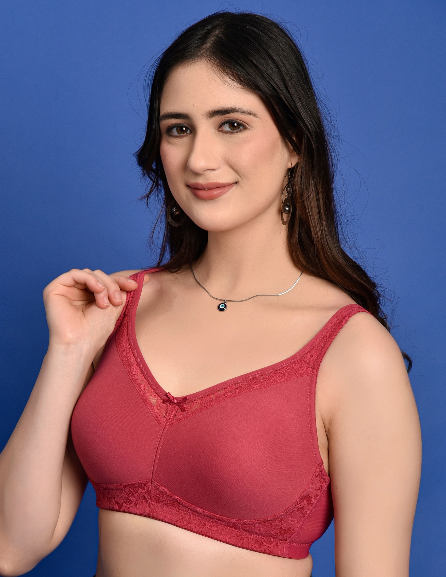 Softdots Women's Non-Padded Full Coverage Cotton Bra with Lace Detail - Image 3