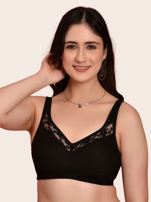 Softdots Women’s Pack of 3 Non-Padded Non-Wired Full Coverage Cotton Bras